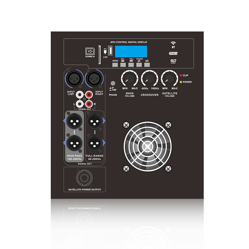 PL28SUB-5-1.1: Vollbereichs- oder Hochpass-Ausgabemodi 1.1-Kanal-Power-Out-Line-Array-Lautsprecher-Funktionsmodul