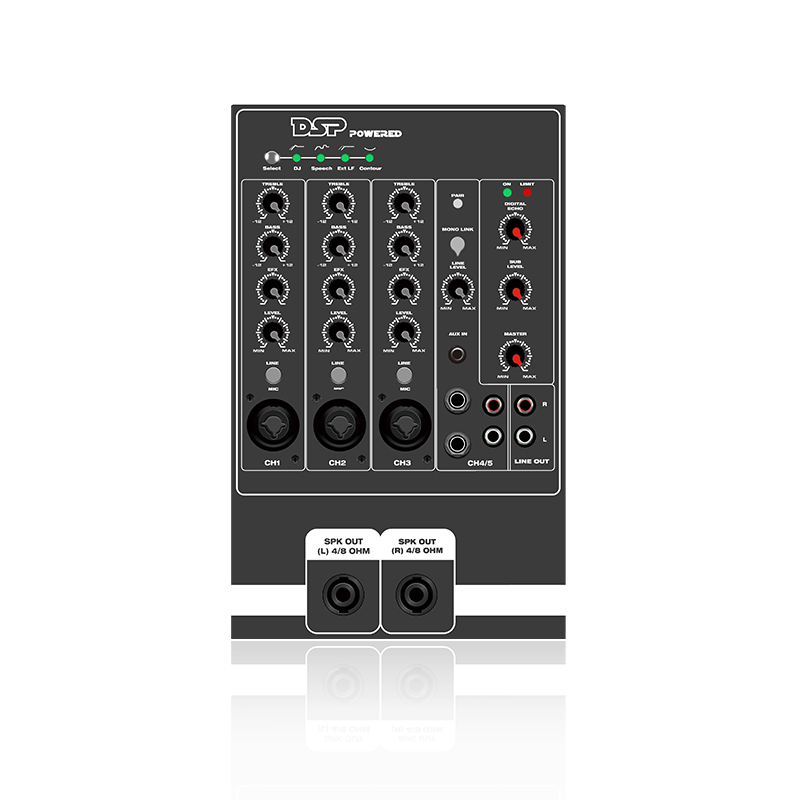 PL82DSP: 5 Kanäle mit Bluetooth und TWS im 2.1-Kanal-Linear-Array-Lautsprecher ADAU1701-basiertes DSP-Funktionsmodul