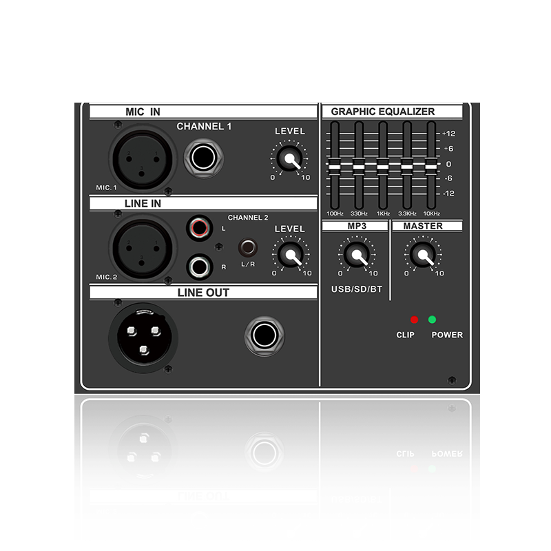 PL18: 5-Band-Grafik-Equalizer-Funktionsmodul für elektrische Frequenzteilung