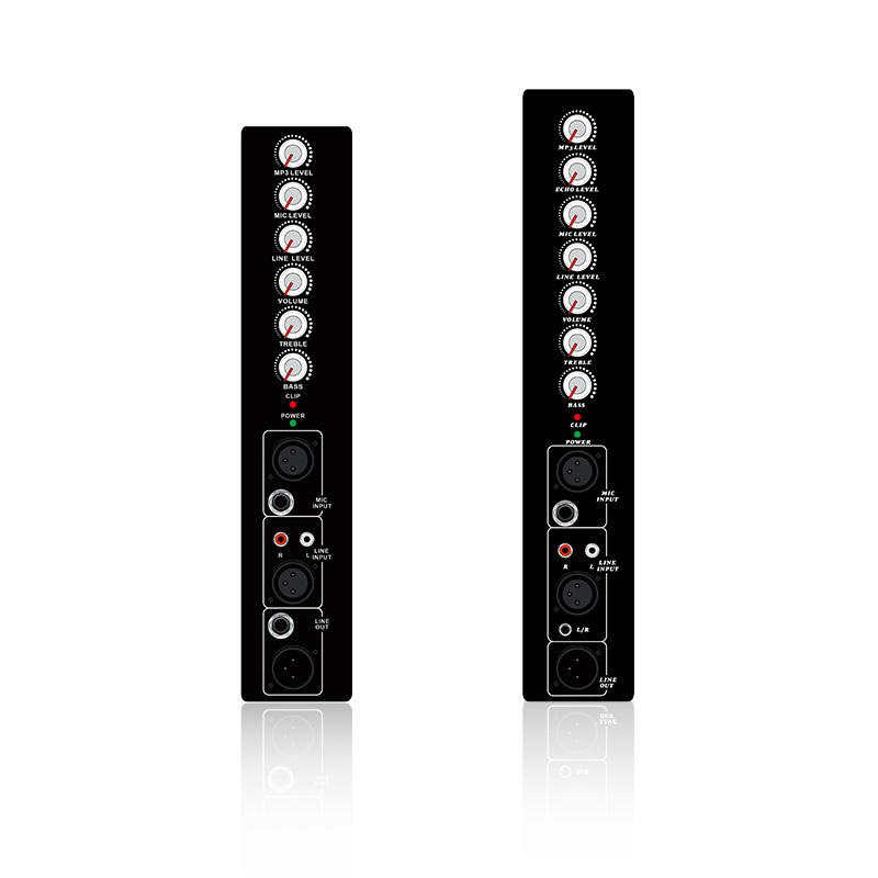 PL2/PL2E: Einzel-Mic-Kanal, Einzel-Line-Kanal-Eingang und Grenzwertschutz-Vertikal-Analog-Funktionsmodul