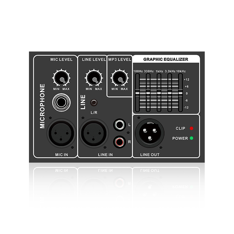 PL35: Symmetrisches 5-Band-Grafik-Equalizer-Horizontal-Analog-Funktionsmodul mit Mikrofon- und Line-Eingang für Verstärker der Klasse AB