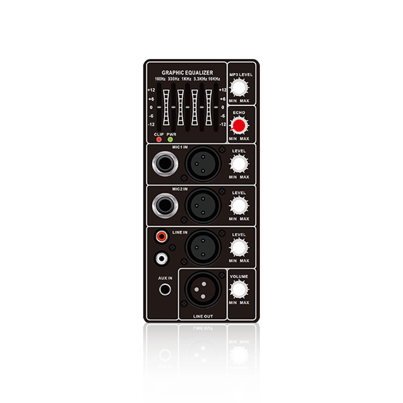 PL70: Vertikales analoges Funktionsmodul mit 2 Mikrofonkanälen und Einzelkanal