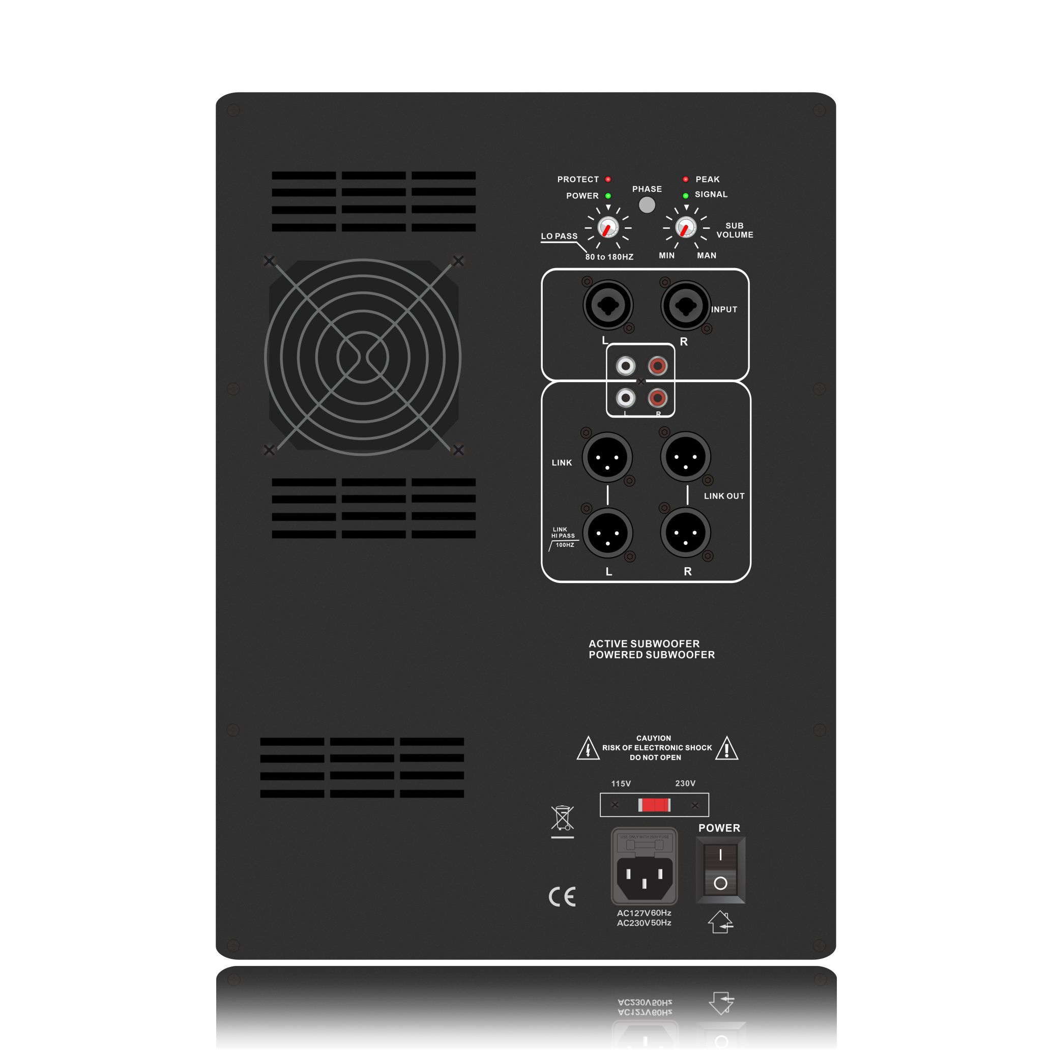 SUB18-2.1 Aktiver Subwoofer-Verstärker der Klasse AB