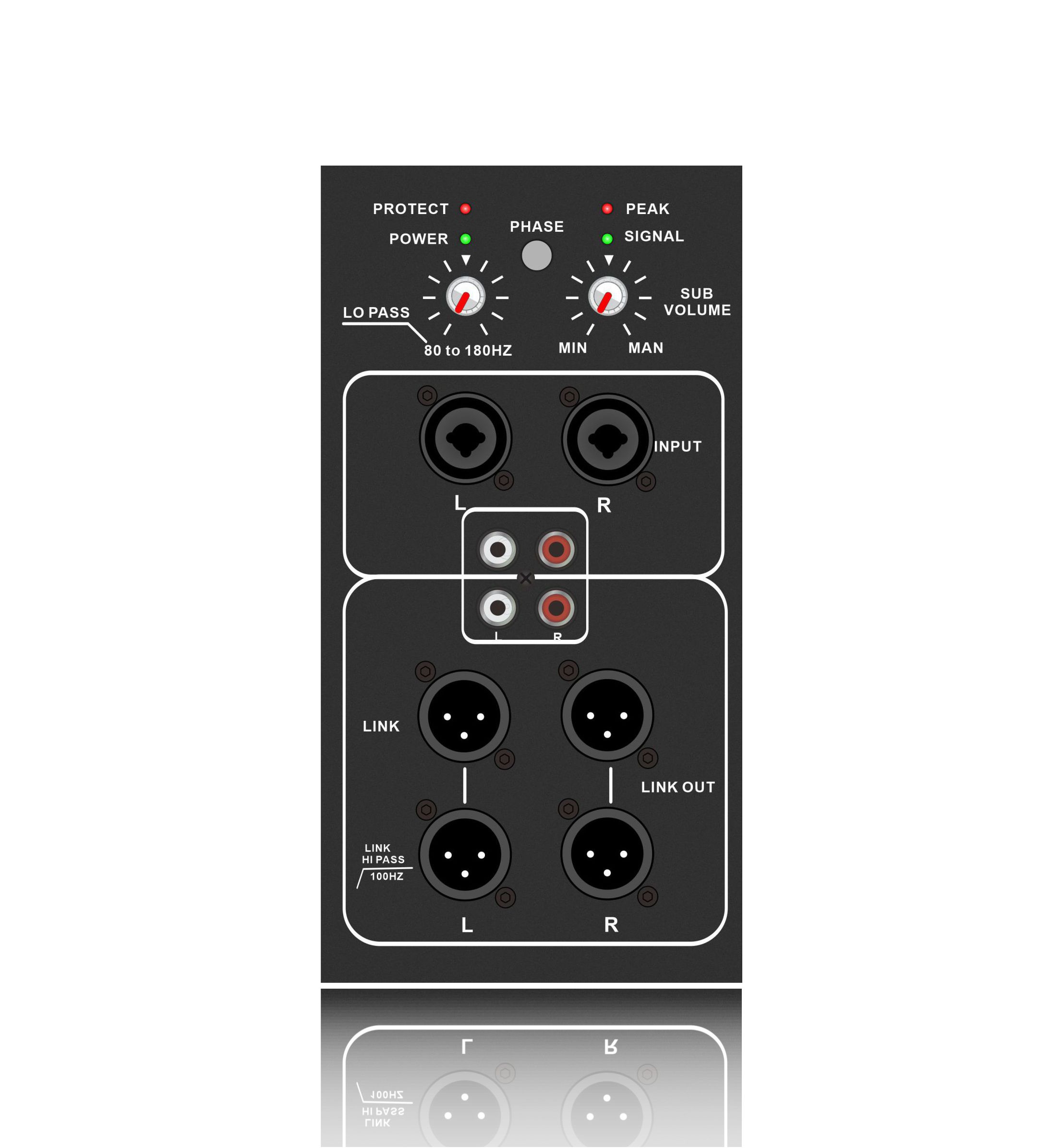 SUB18-2.1 Aktiver Subwoofer-Verstärker der Klasse AB