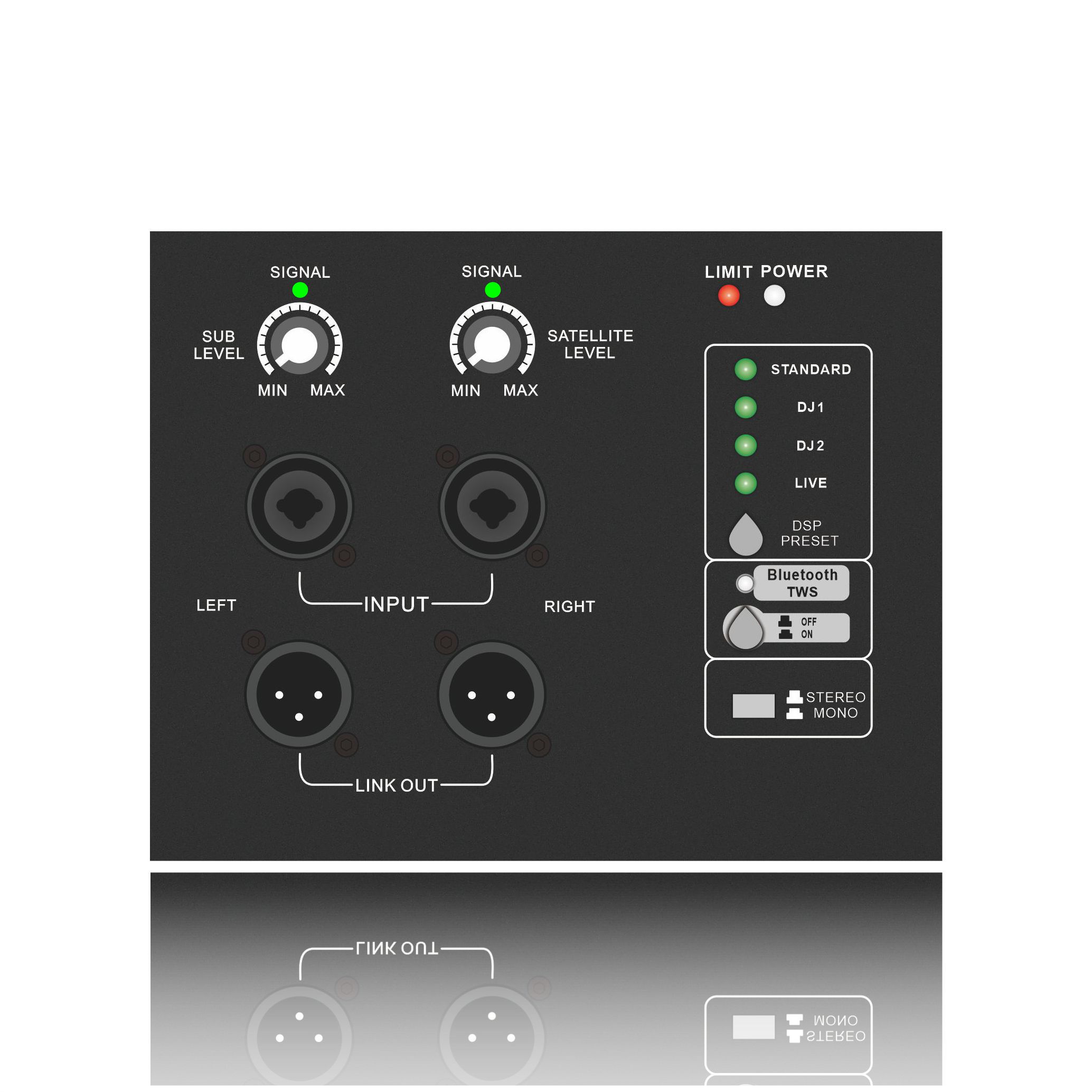 Aktiv-Subwoofer der DSP1903SUB-Serie mit 1.1/2.1/2.2-Kanal-System