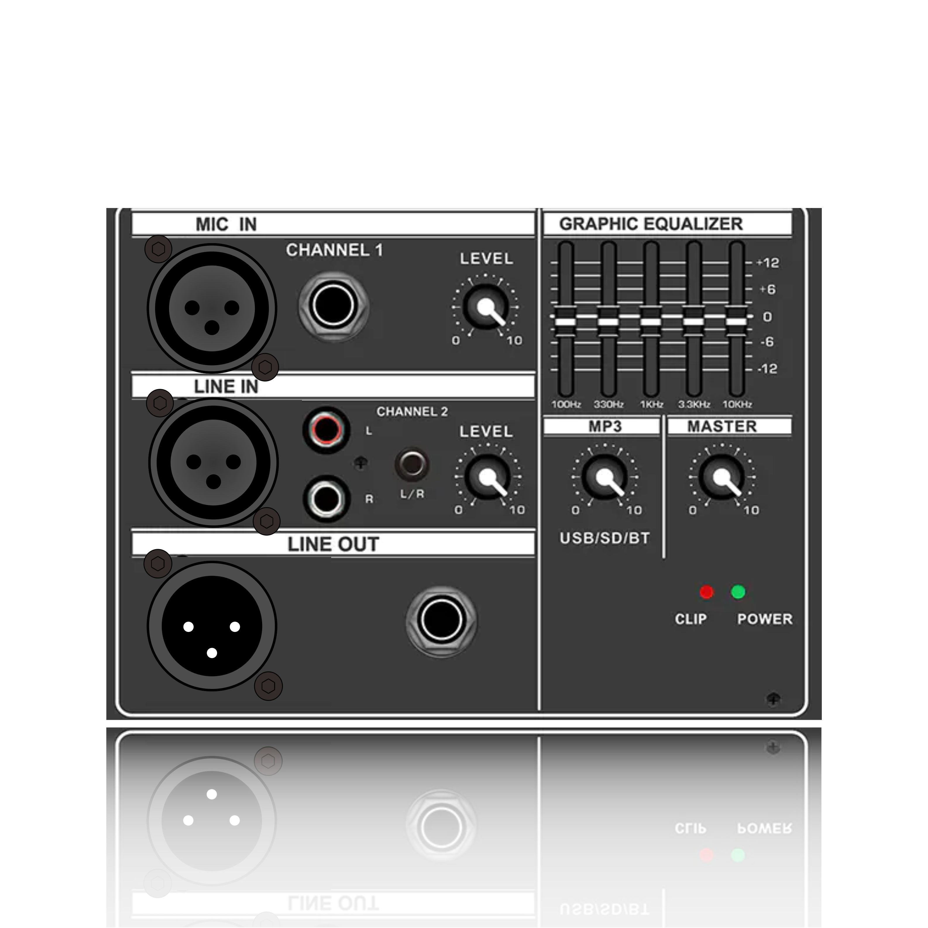 PL18: 5-Band-Grafik-Equalizer-Funktionsmodul für elektrische Frequenzteilung