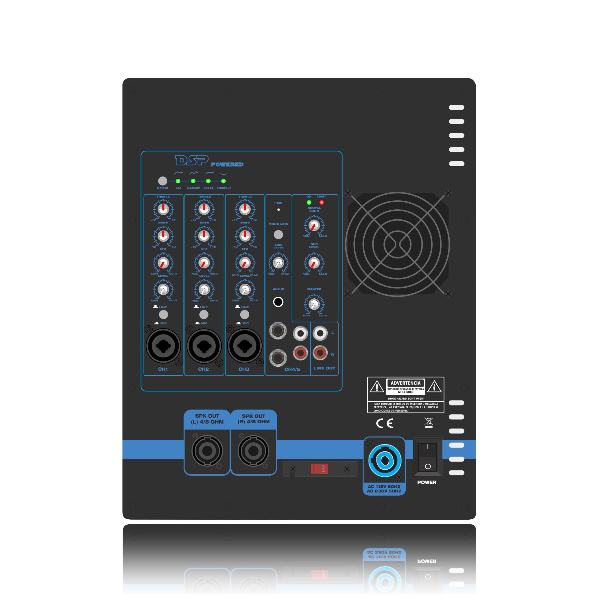 PL82DSP Line Array Lautsprechersystem Leistungsverstärker 2.1-2.2