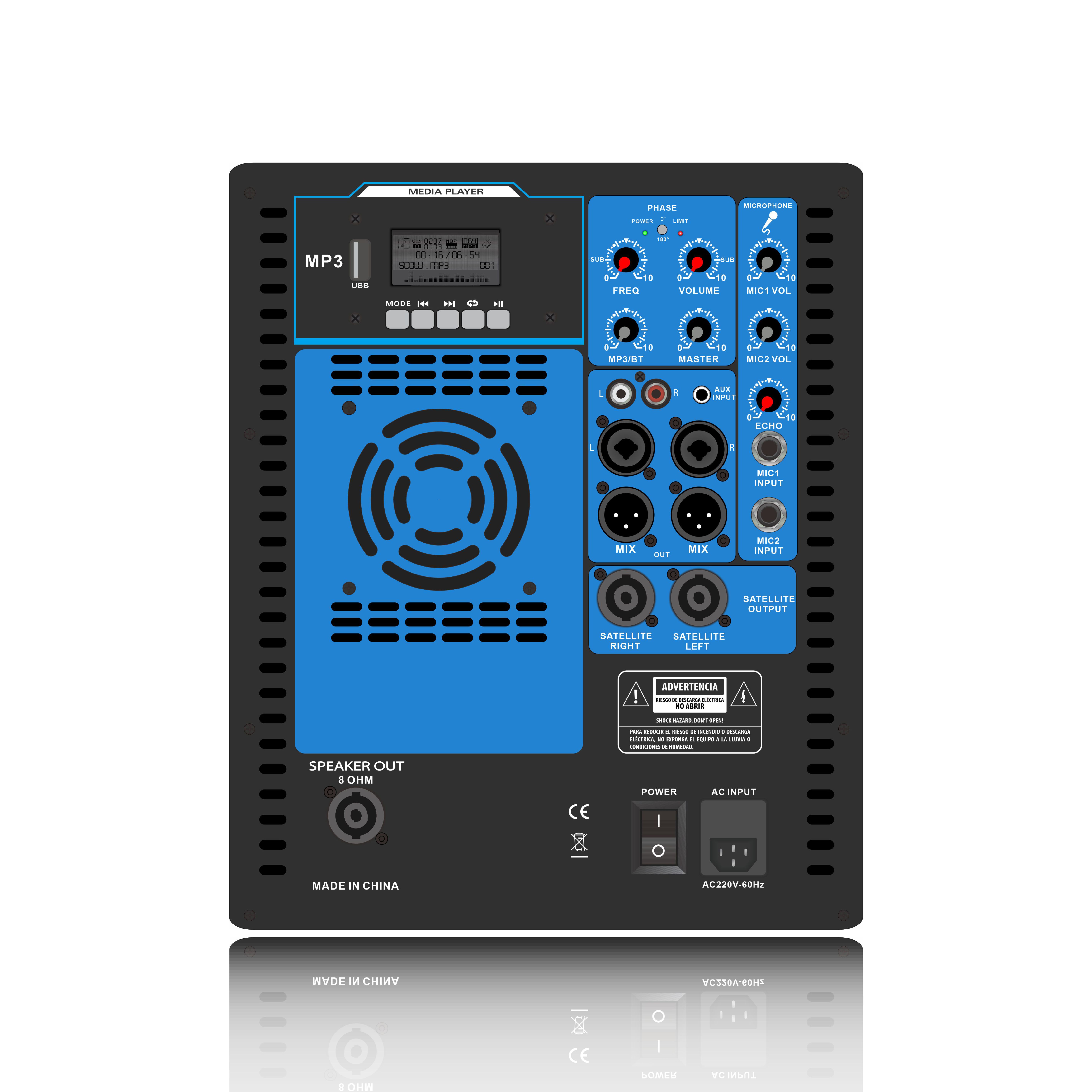 SUB15 Line Array Lautsprechersystem Leistungsverstärker 2.1-2.2