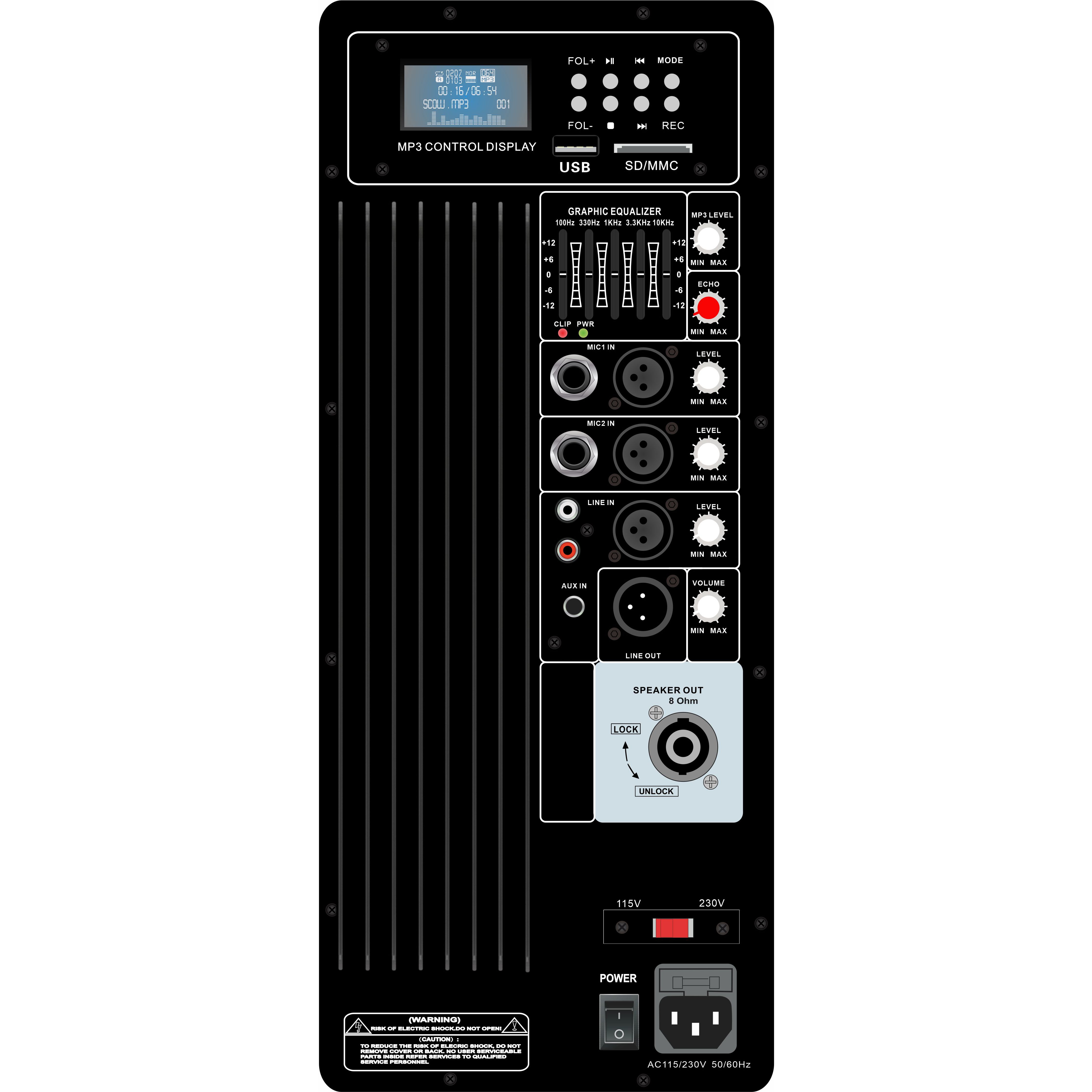 Klasse-AB-PA-System-Lautsprecherverstärker PL70