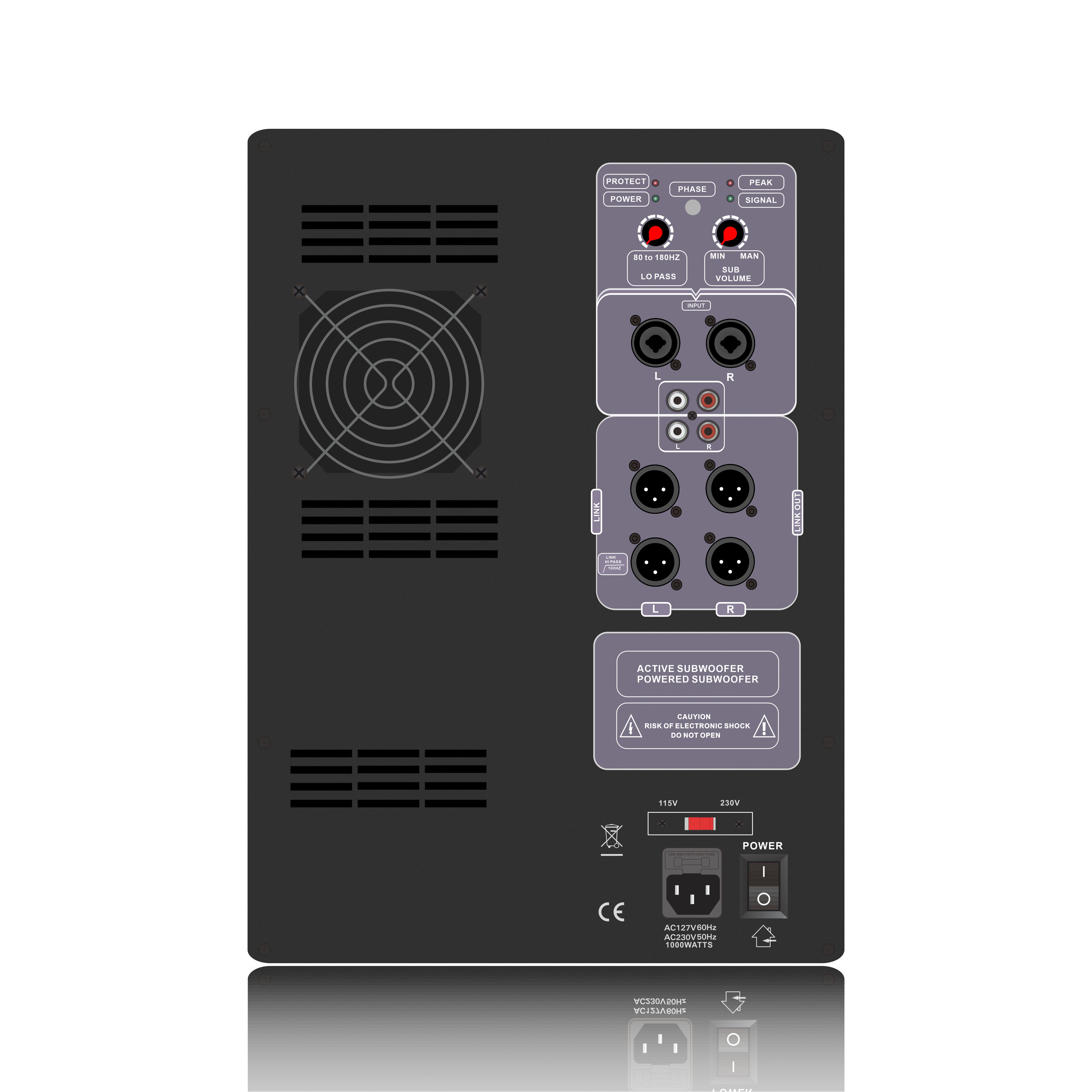 Leistungsstarker 1.0-Kanal-Subwoofer SUB18-600