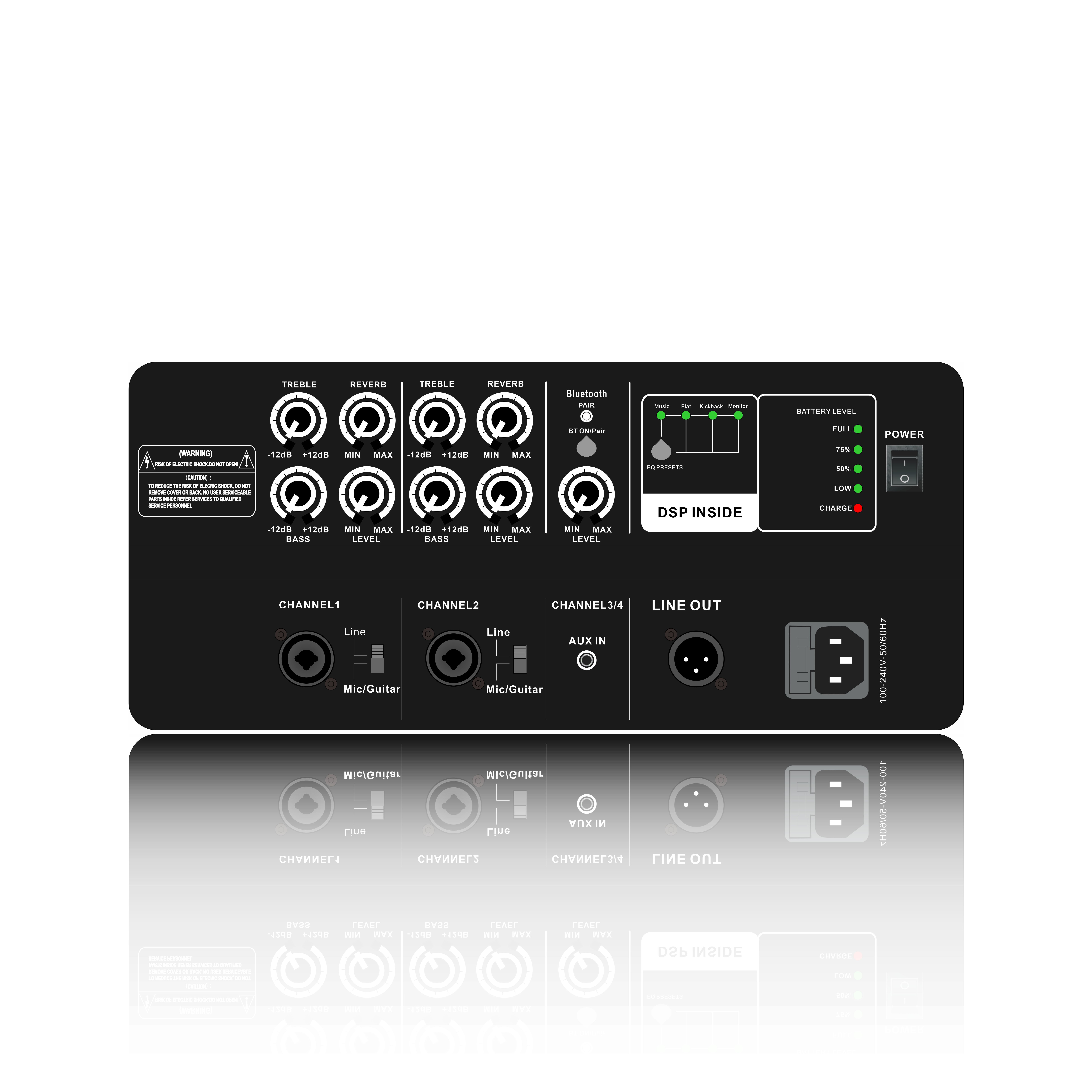 Tragbarer Aktivlautsprechersystemverstärker PL85DSP