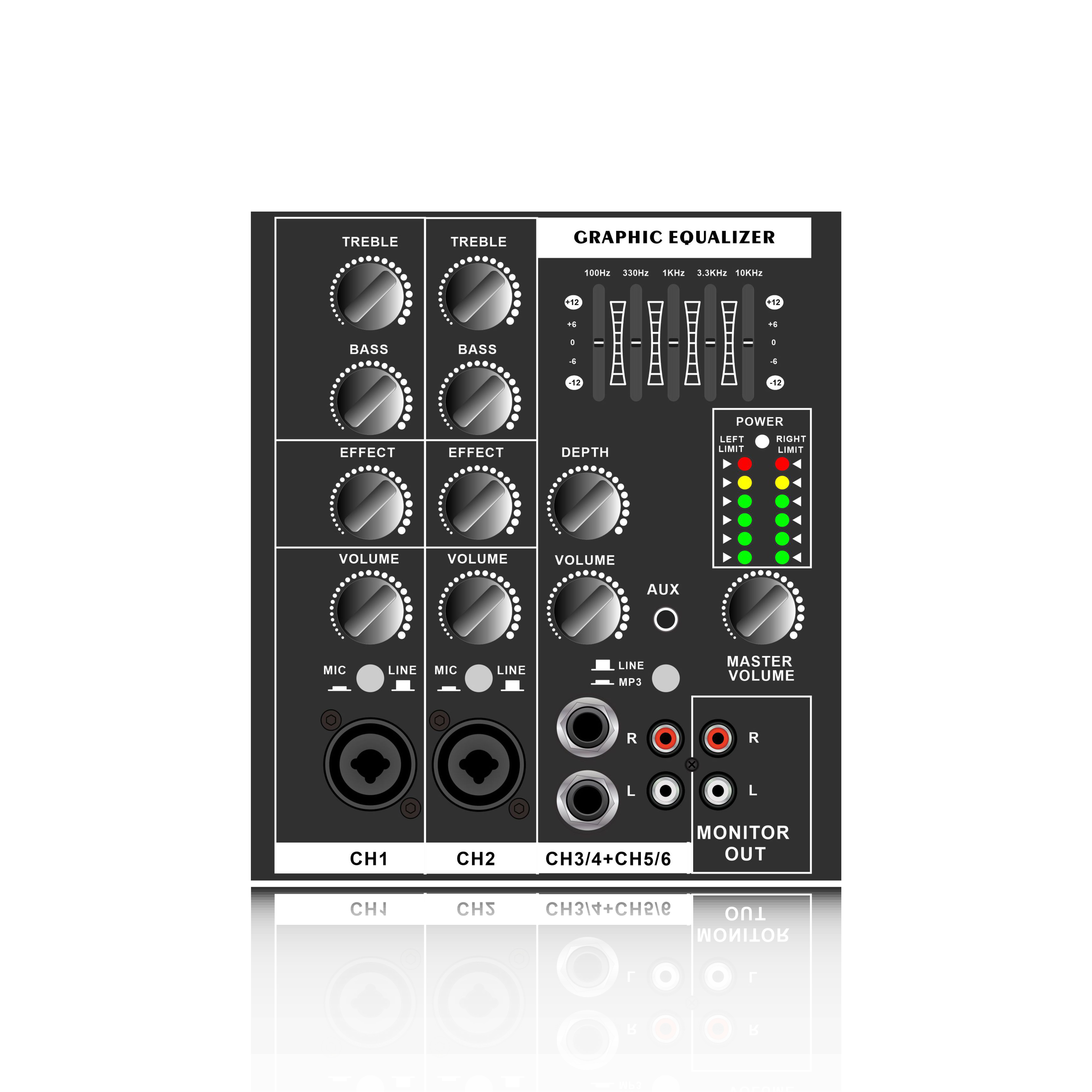 Tragbarer Stereosystem-Verstärker EON206