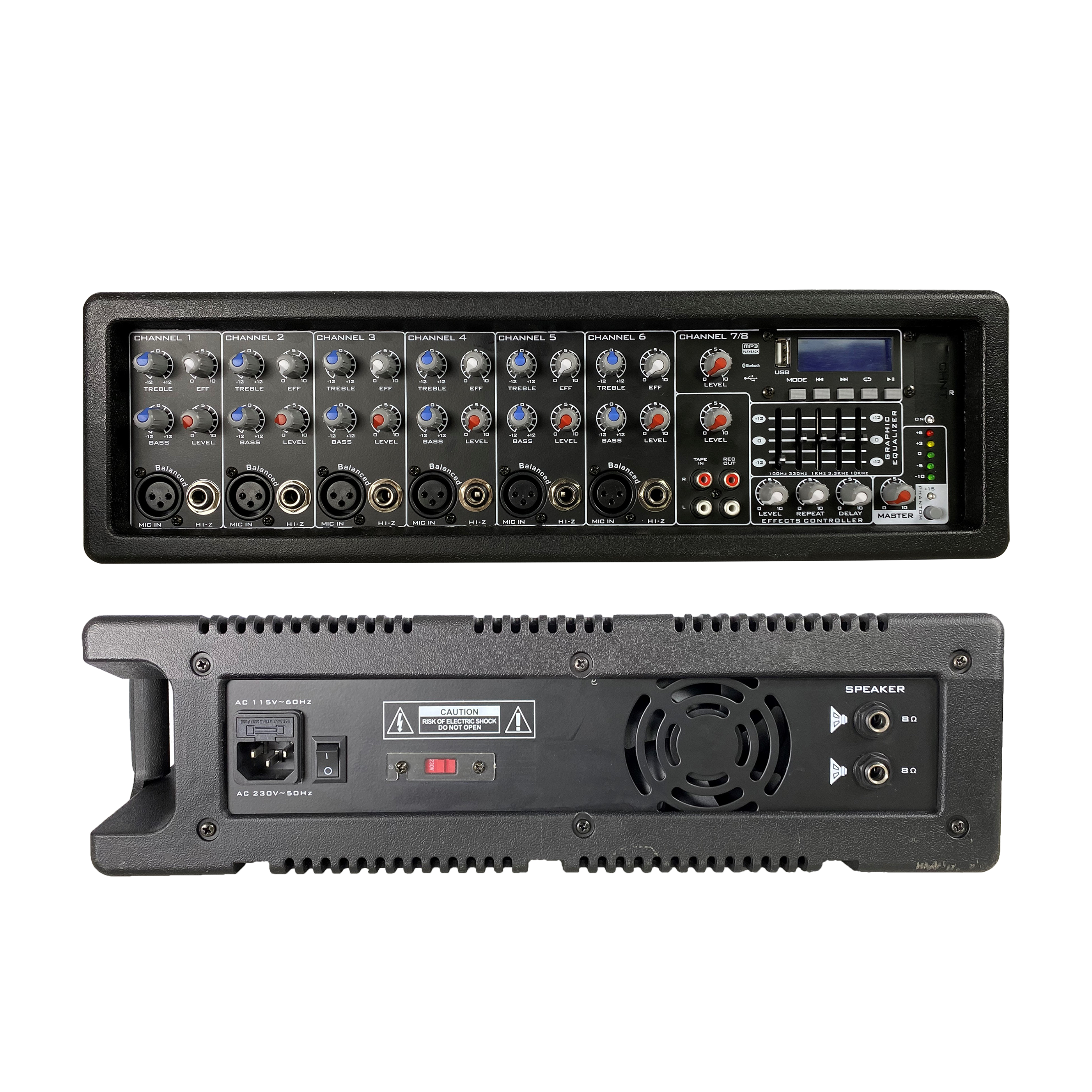 Kunststoffbox-betriebener 8-Kanal-PA-Mixer SD506